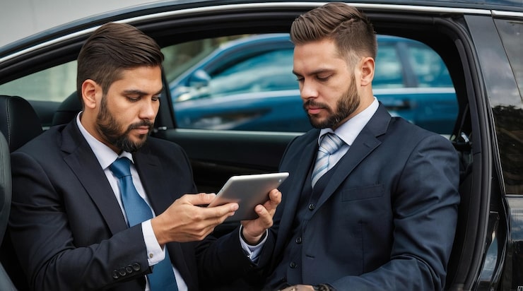 executive chauffeur reading